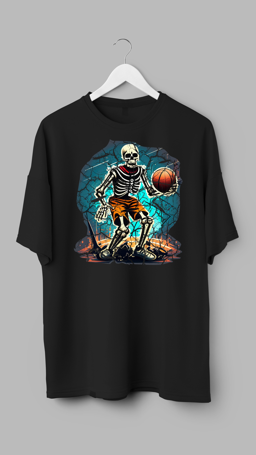 NBA Skeleton - Mens Graphic T-shirt - RJMK Clothing