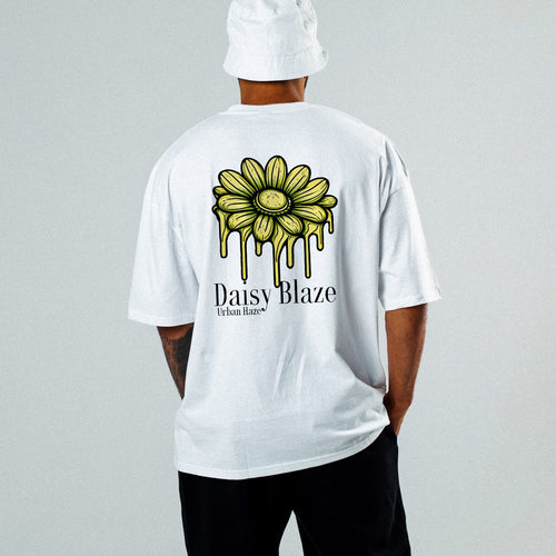 "Floral Drip: 'Daisy Blaze' Street Tee by RJMK Clothing"