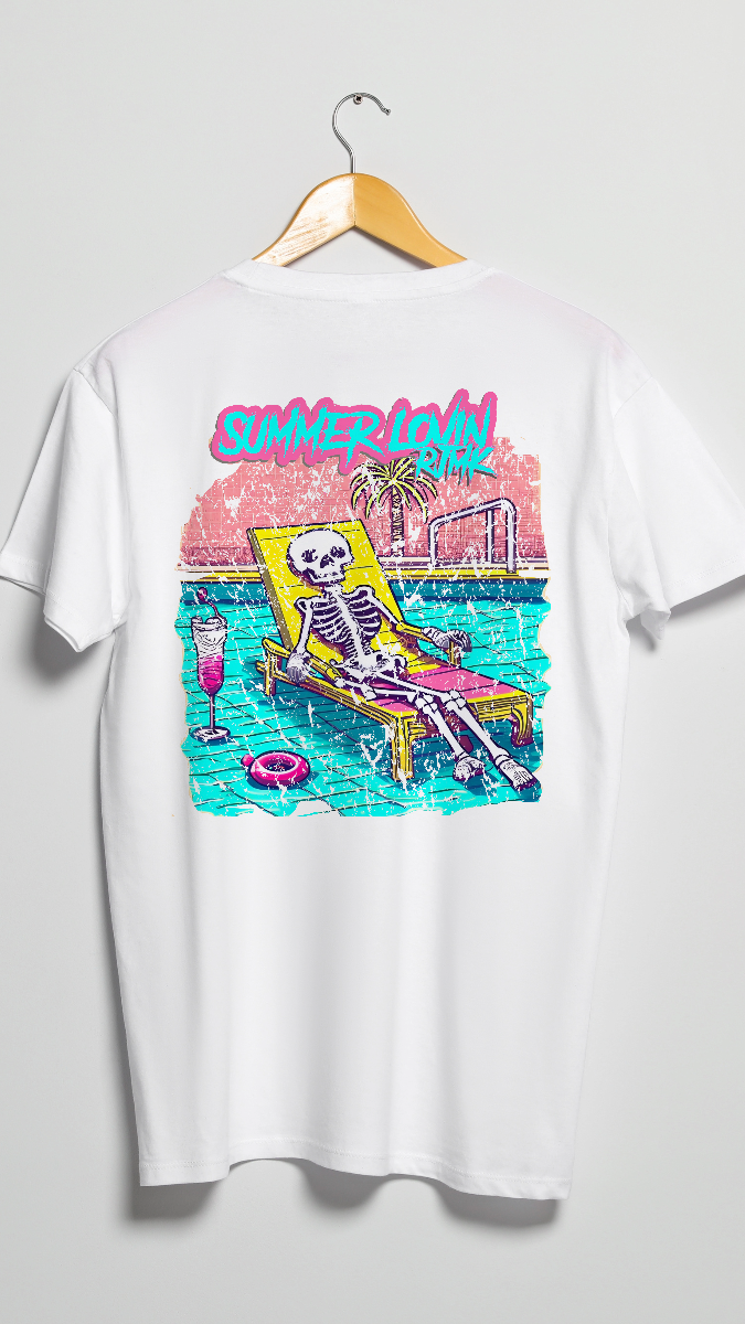 Summer Lovin' Skeleton Graphic Tshirt - RJMK Clothing