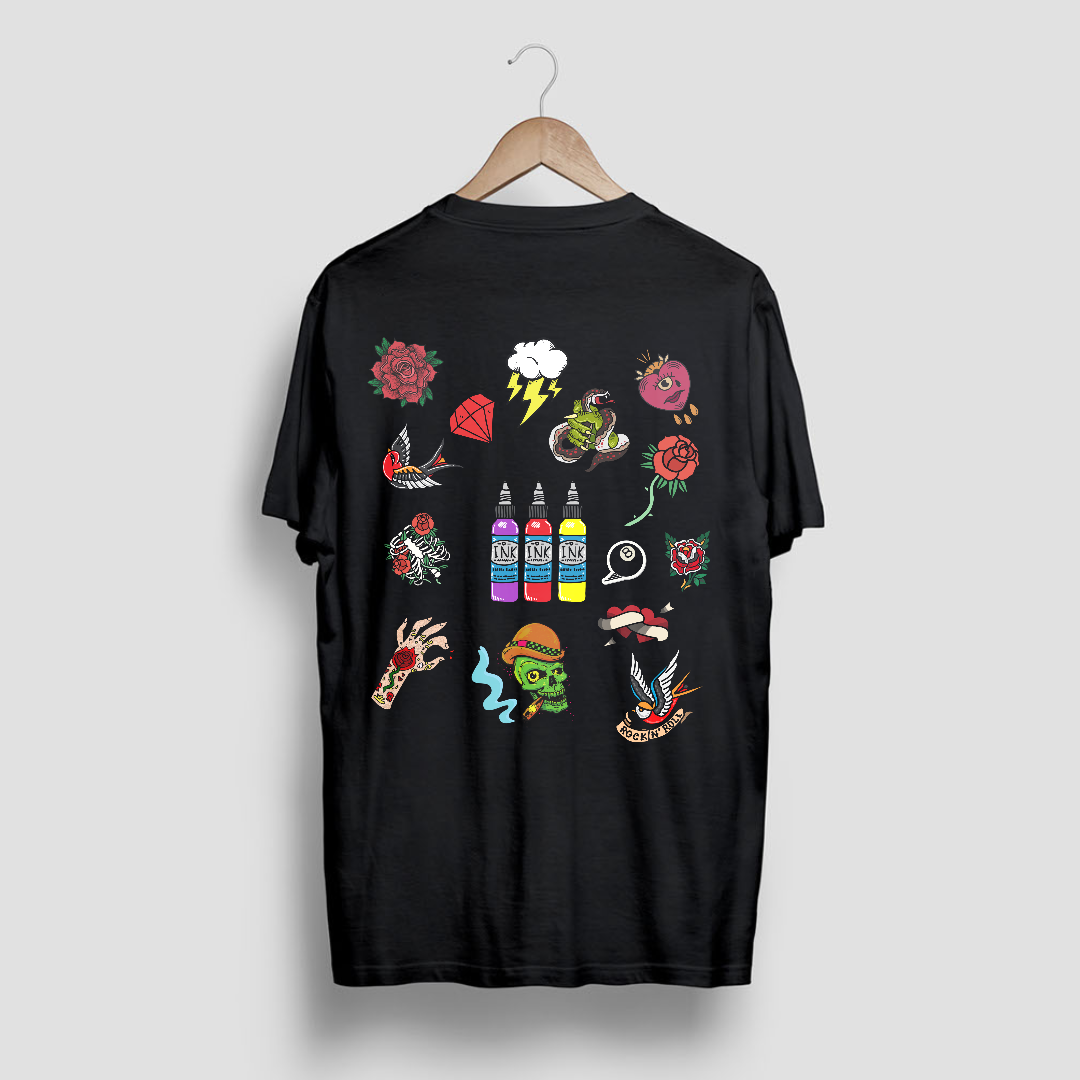 Tattoo Colour graphic t-shirt - classic t-shirt - mens t-shirt