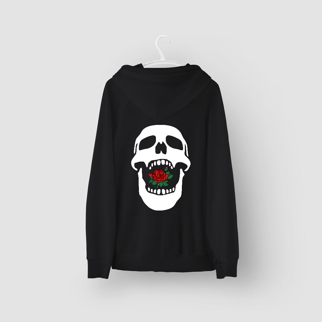Rose Mouth AS Colour Stencil - Pocket Hoodie Sweatshirt