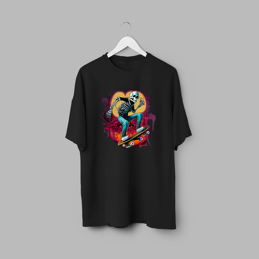 Skateboarding Is Life - Skeleton Graphic Tshirt