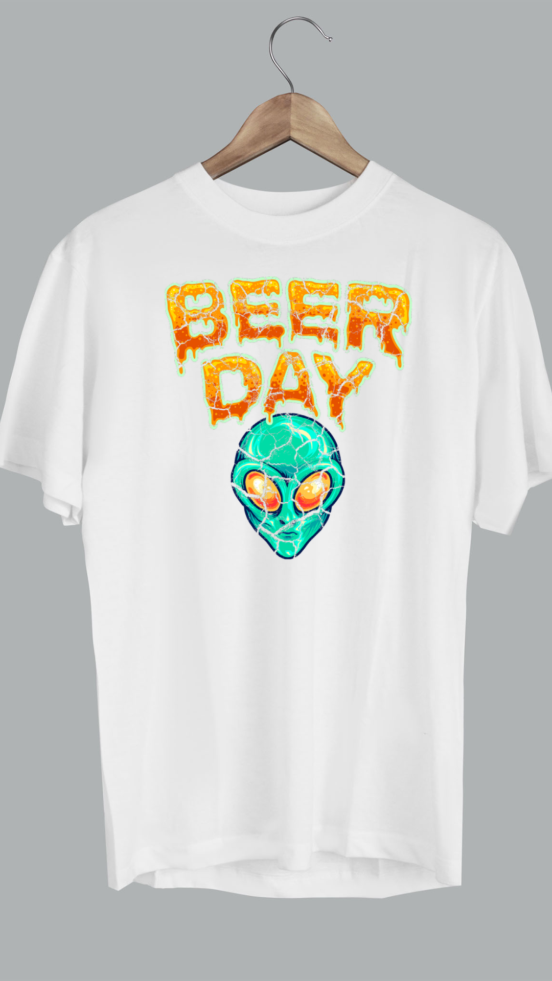 Beer Day" Alien Tee by RJMK Clothing – Cheers to Extraterrestrial Fun