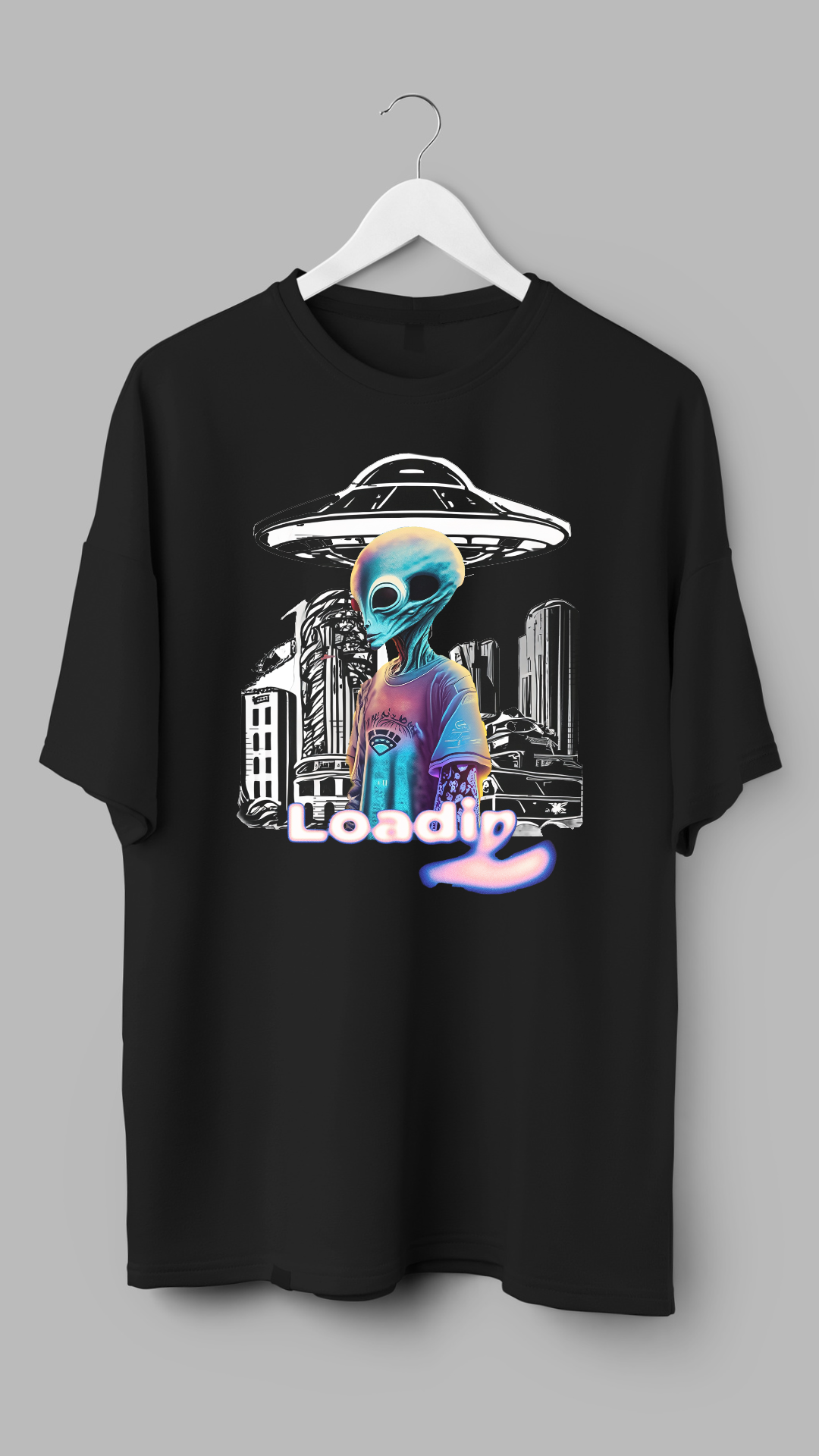 Urban Encounter - Alien Tee by RJMK Clothing – Where Cityscapes Meet Sci-Fi
