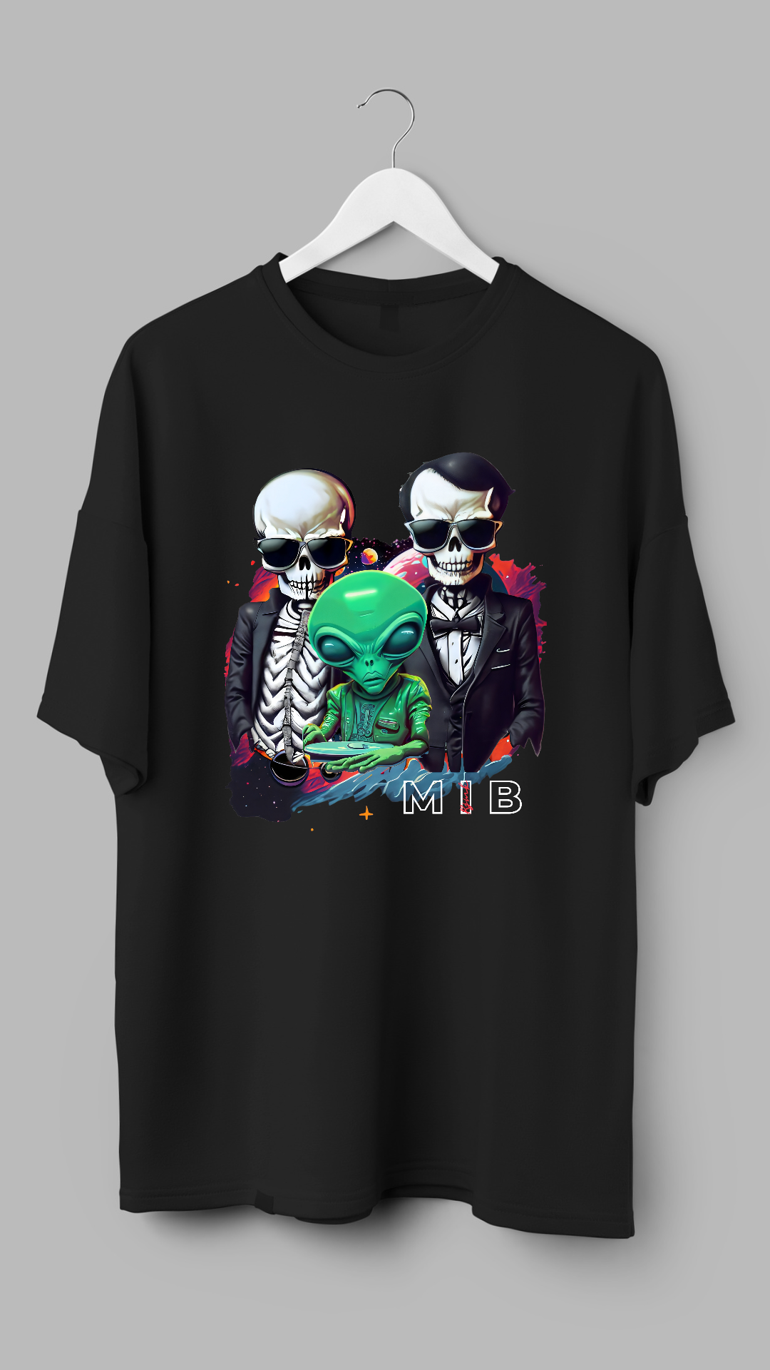 Skeleton Alien MIB - Graphic Style Tshirt - RJMK