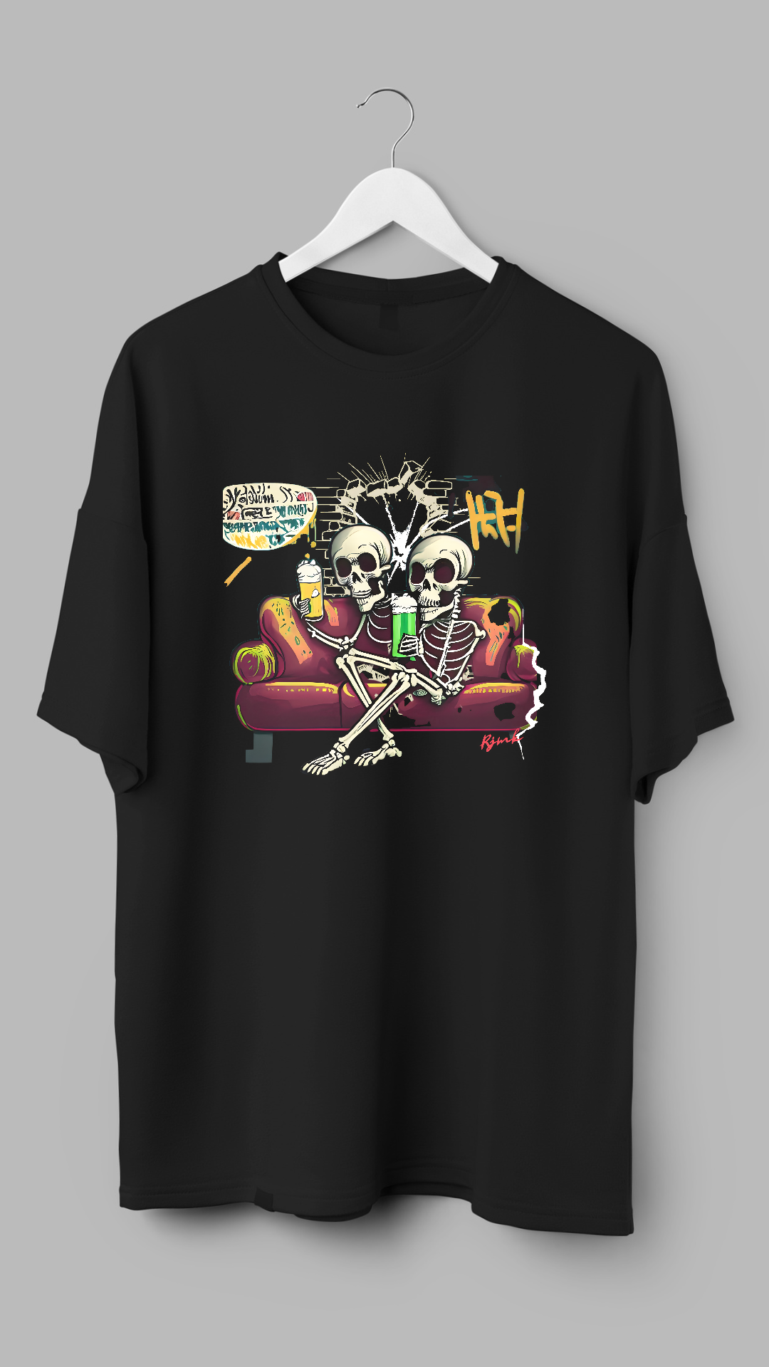 Skeletons. Sunday Sesh - Graphic Tshirt - RJMK