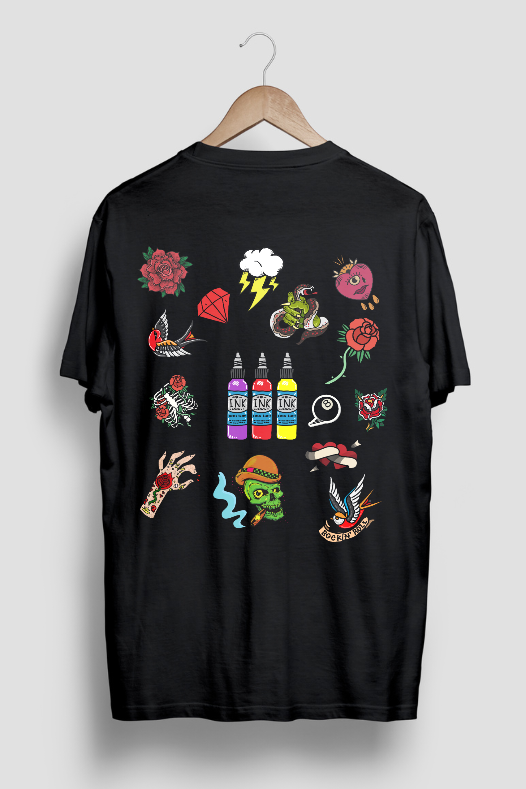 Tattoo Colour graphic t-shirt - classic t-shirt - mens t-shirt