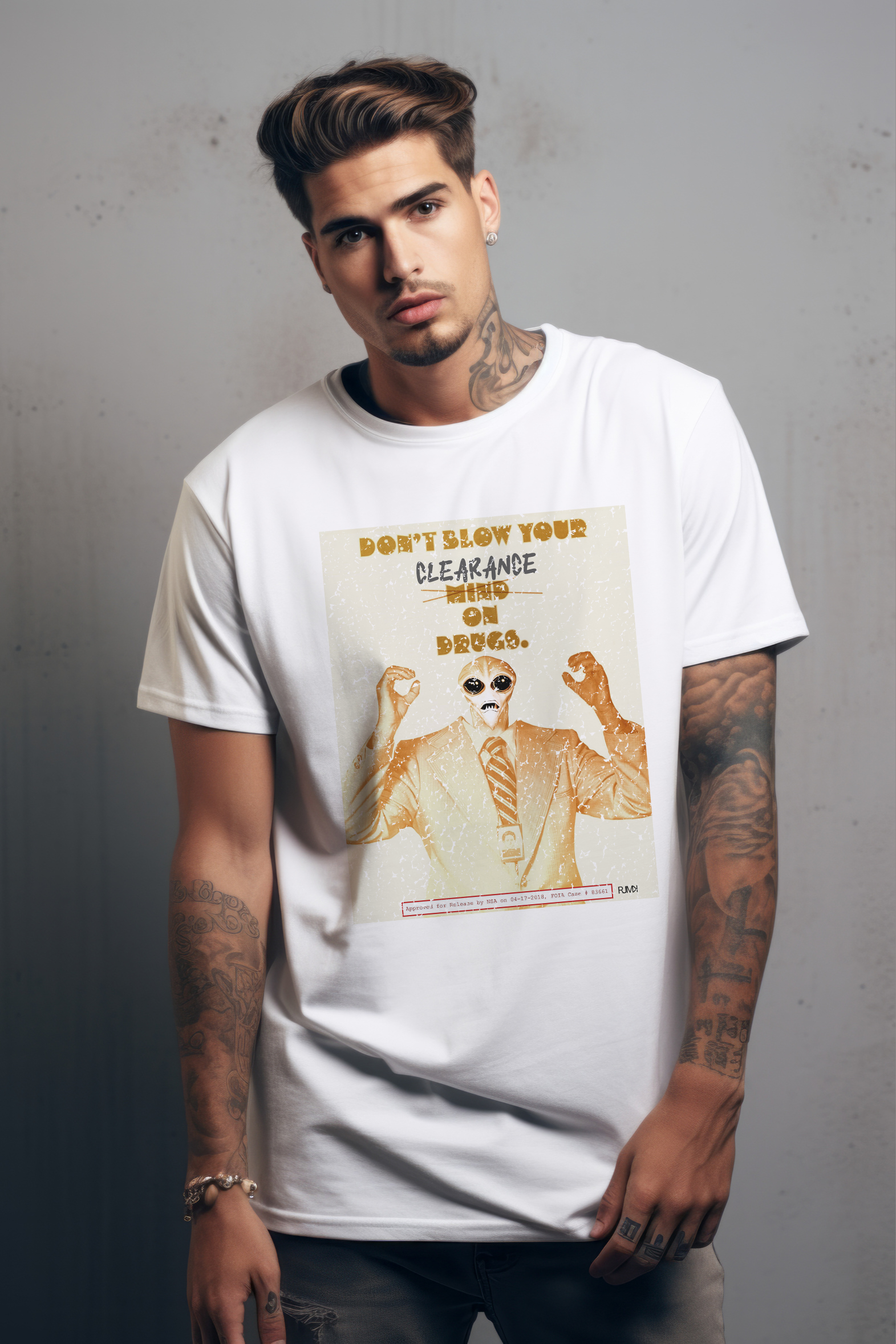 Alien Government Conspiracy Theory Tee by RJMK Clothing – Humour Meets Style