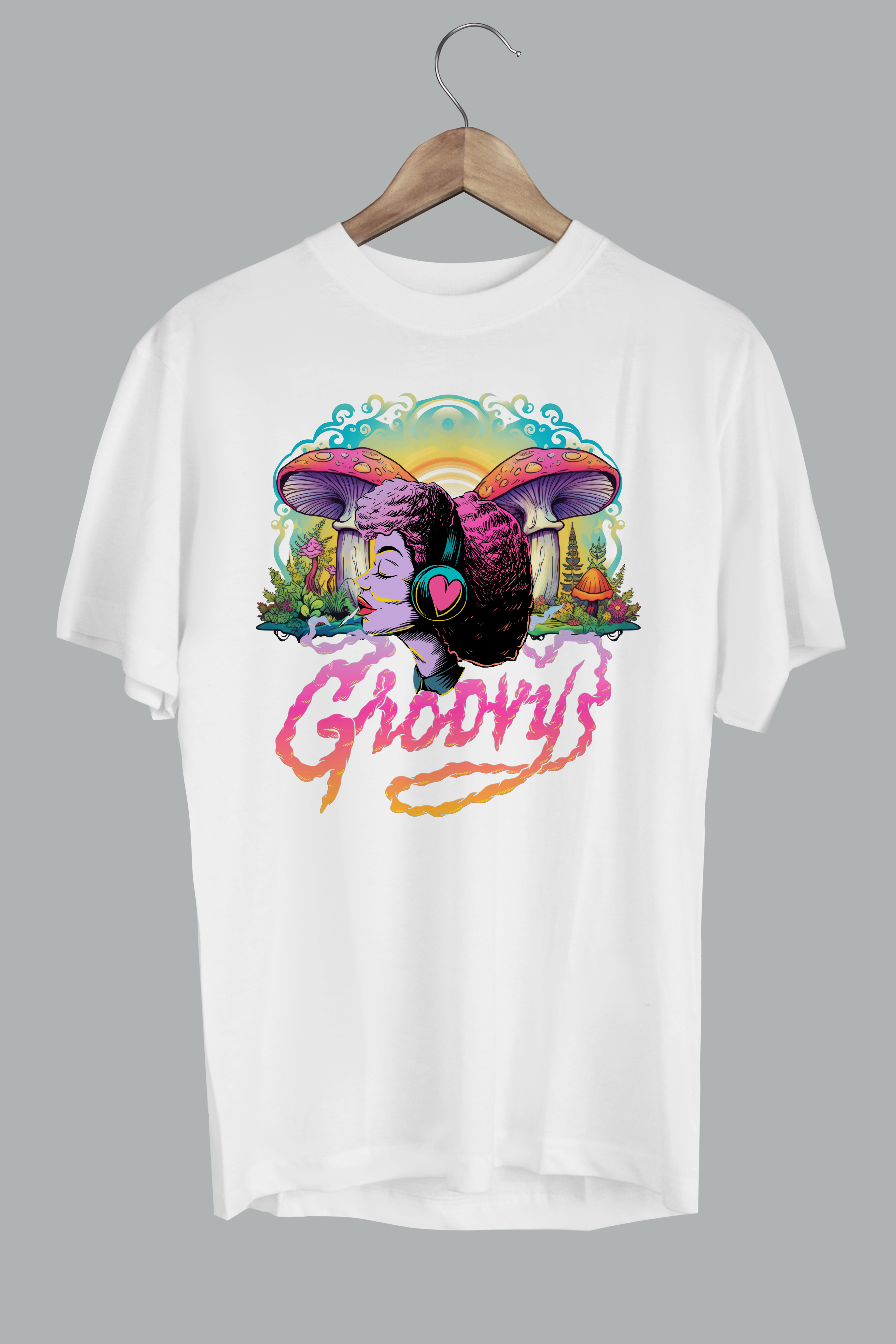 "Psychedelic Dreams:Retro Vibe Tee by RJMK Clothing"