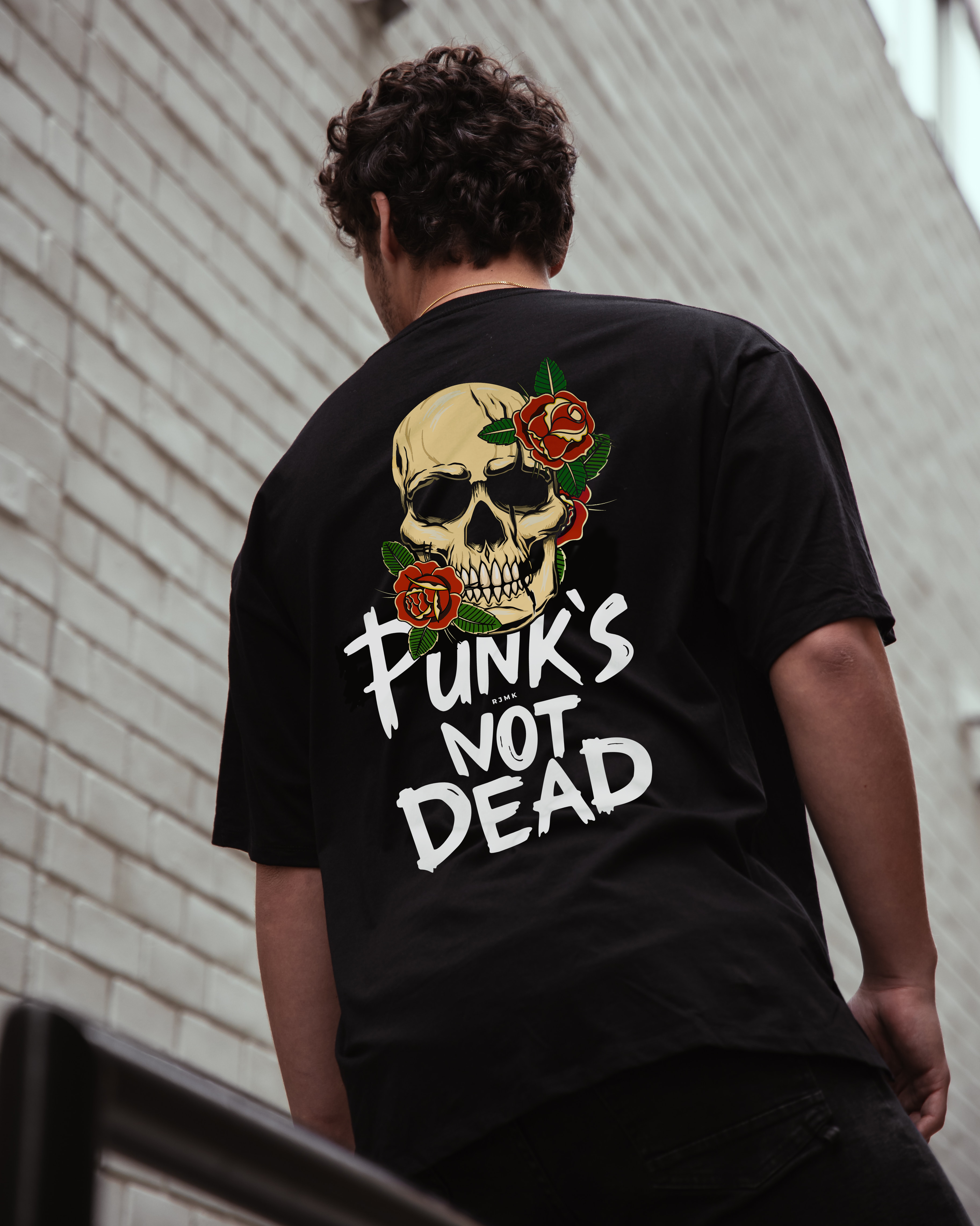 "Rebel Anthem: 'Punk's Not Dead' Tee by RJMK Clothing"