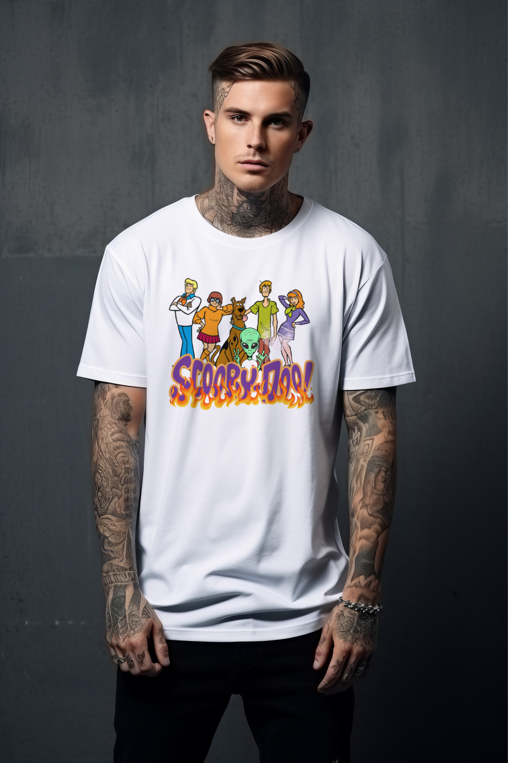 Scooby & alien, plus some friends - RJMK Clothing