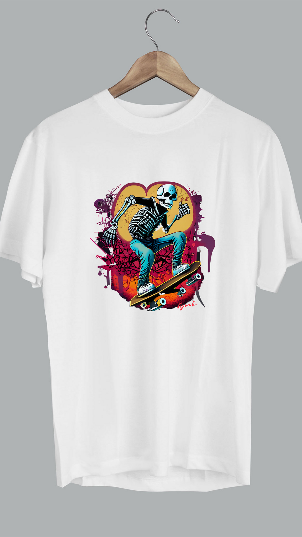 Skateboarding Is Life - Skeleton Graphic Tshirt