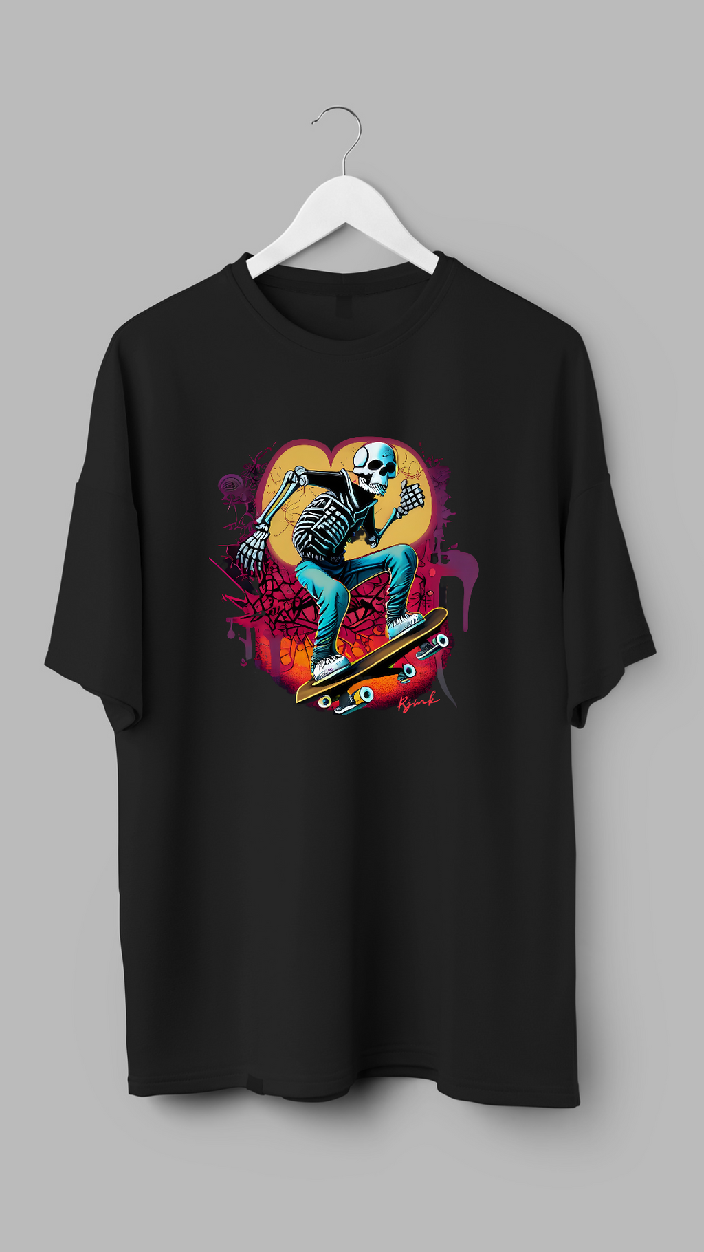 Skateboarding Is Life - Skeleton Graphic Tshirt