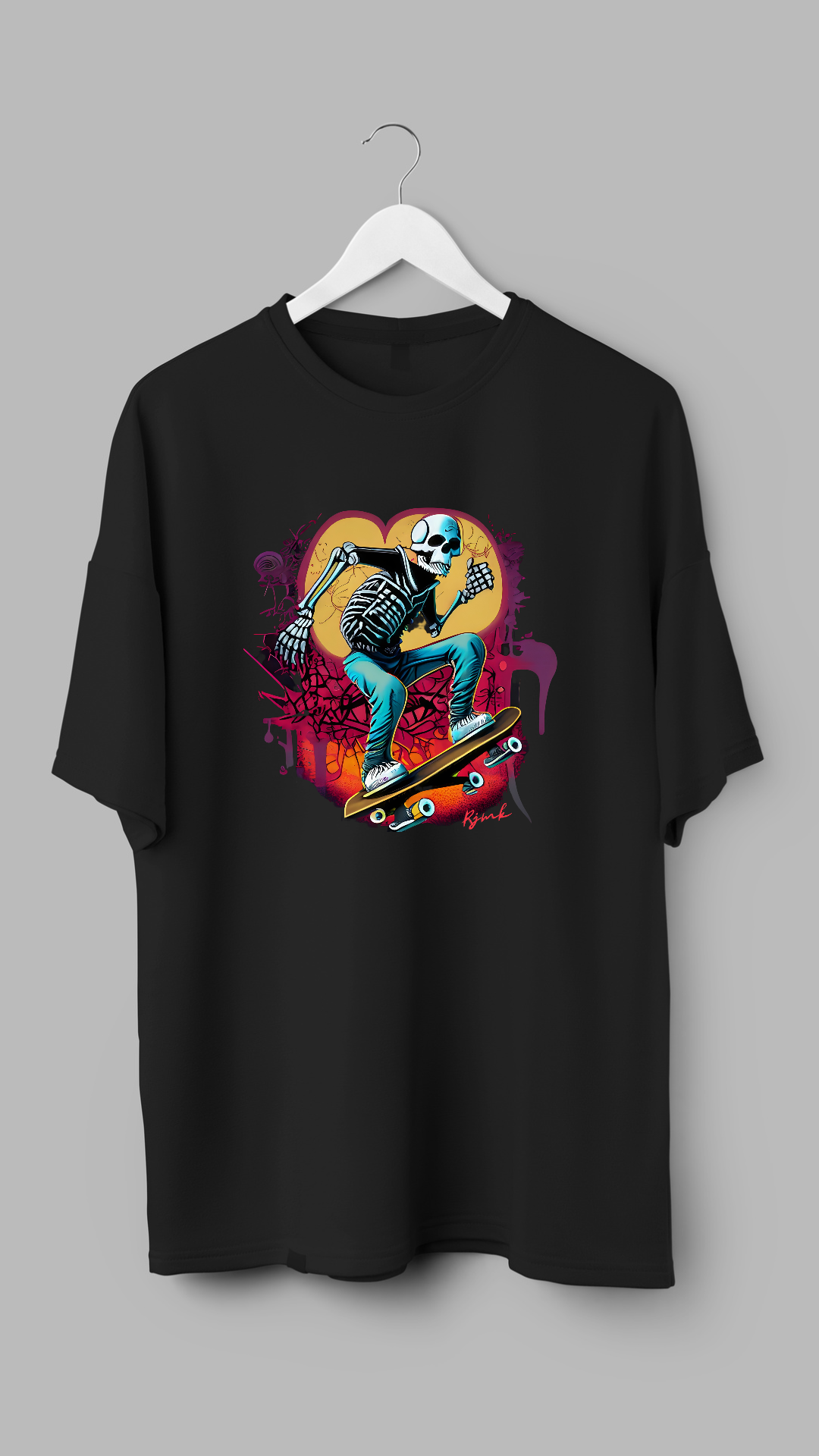 Skateboarding Is Life - Skeleton Graphic Tshirt