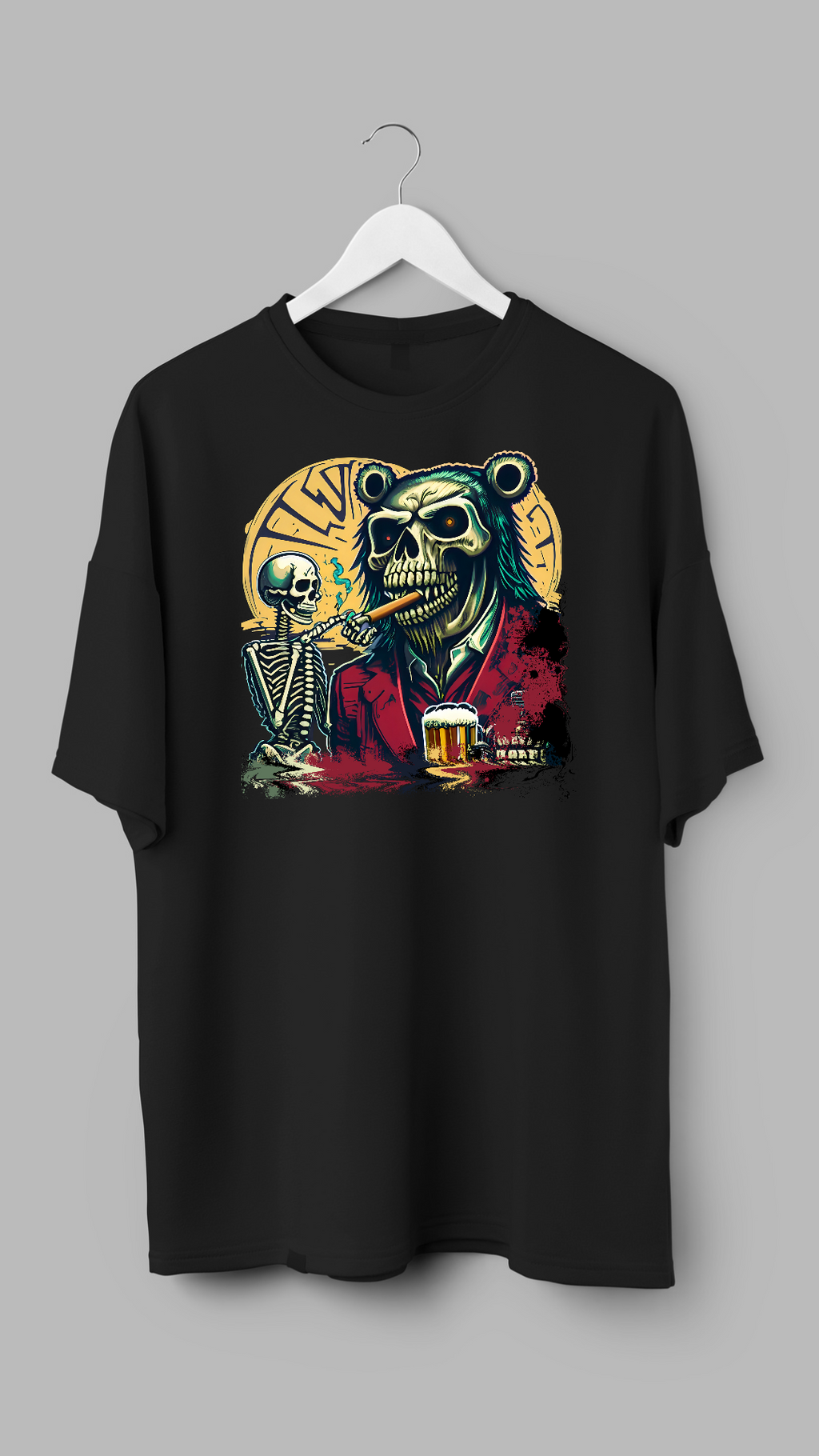 Skeleton & Bear - Graphic Style T-shirt - RJMK Clothing