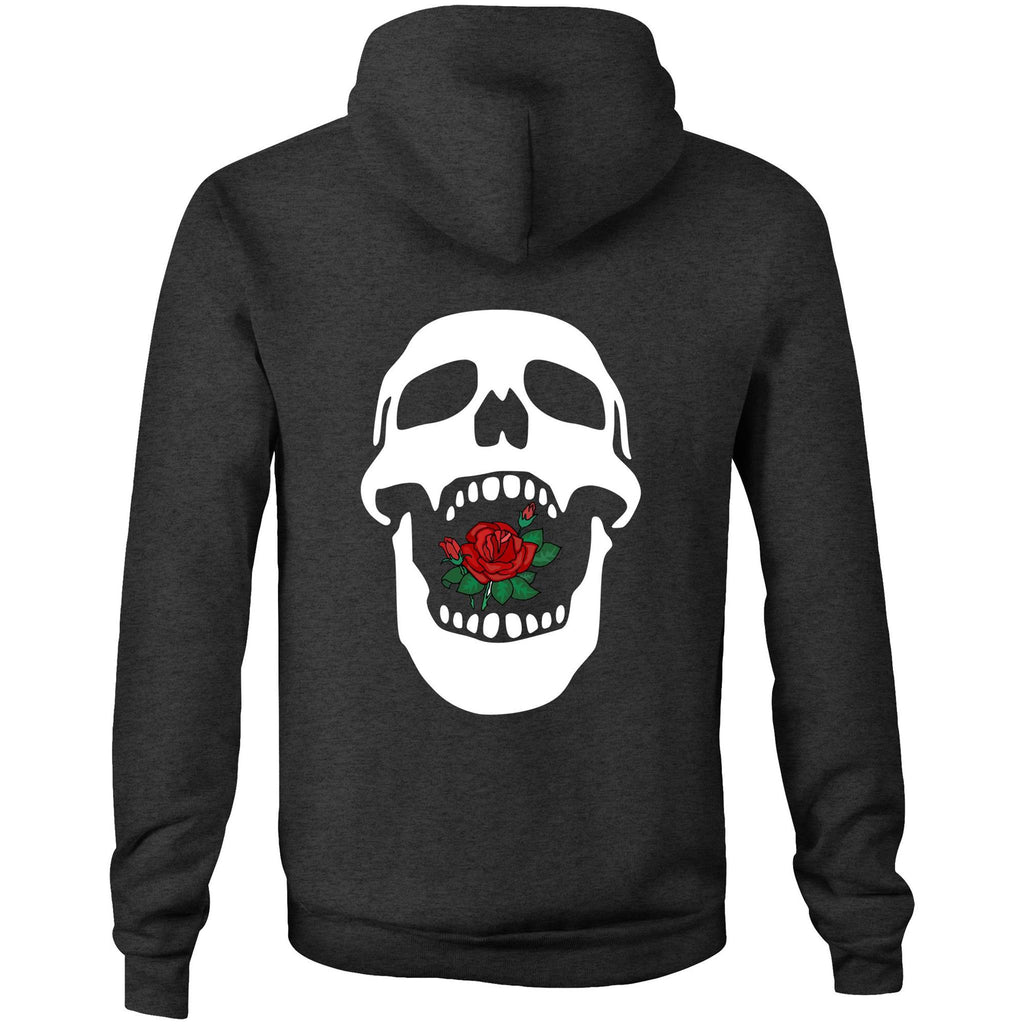 Rose Mouth AS Colour Stencil - Pocket Hoodie Sweatshirt