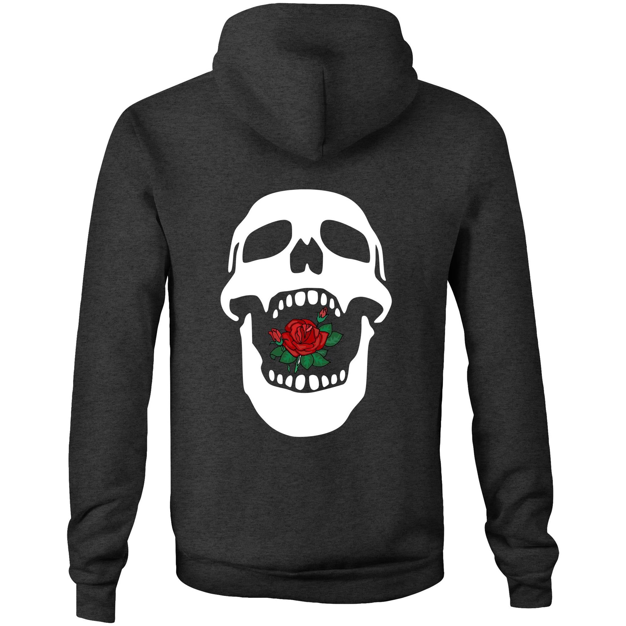 Rose Mouth AS Colour Stencil - Pocket Hoodie Sweatshirt