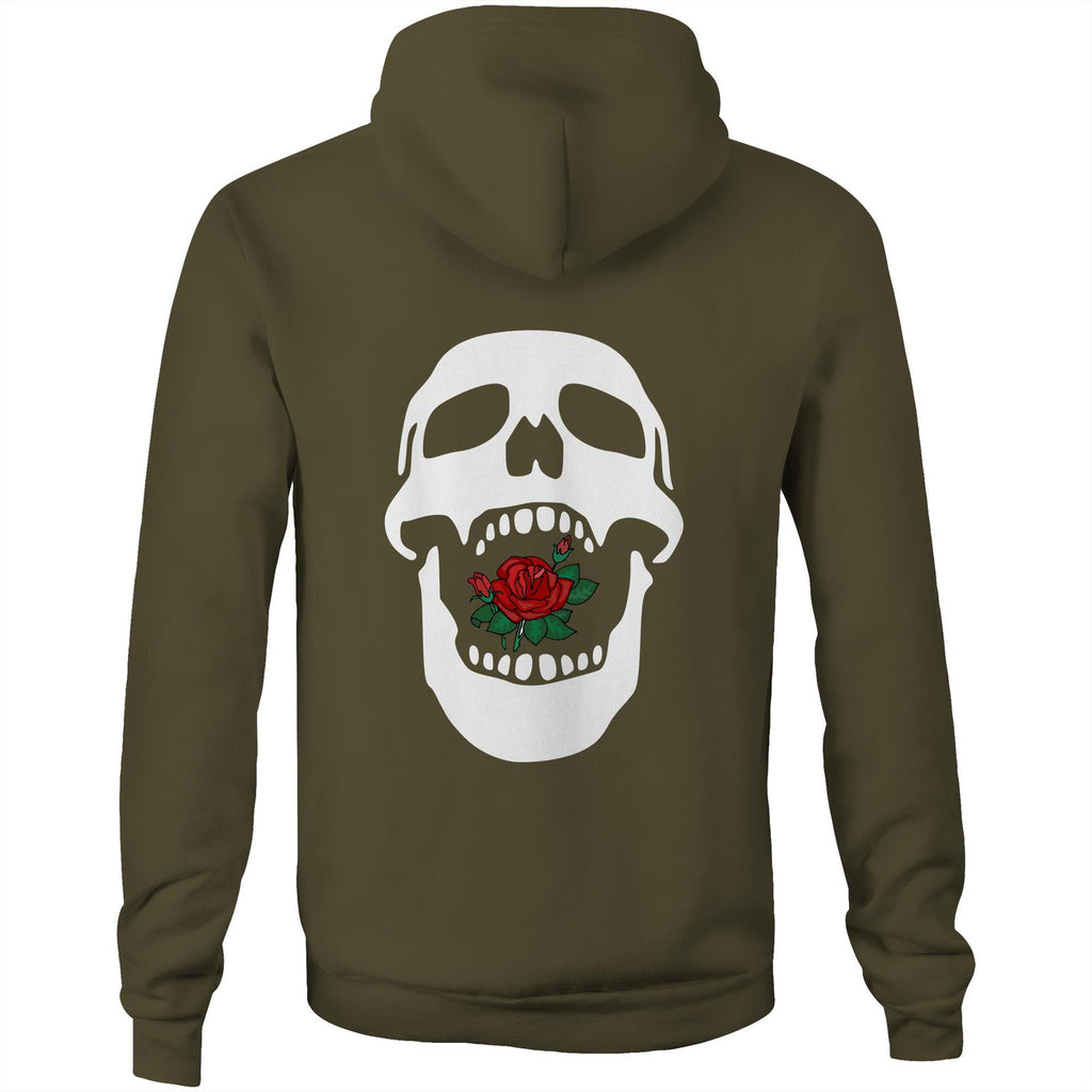 Rose Mouth AS Colour Stencil - Pocket Hoodie Sweatshirt