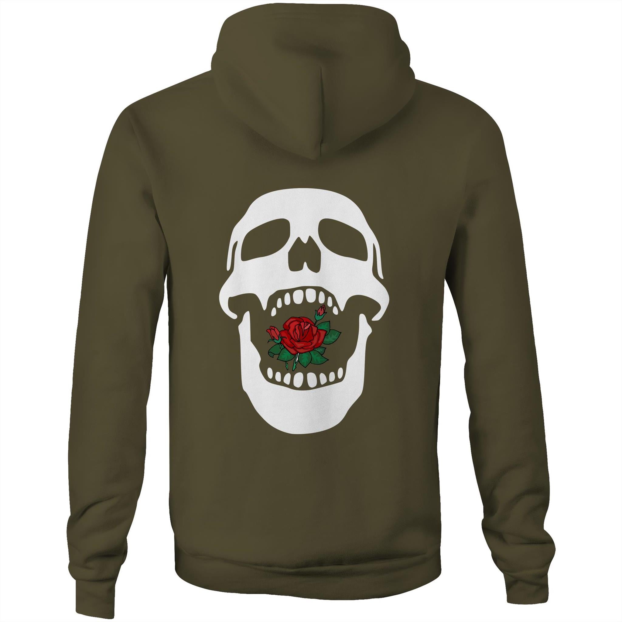 Rose Mouth AS Colour Stencil - Pocket Hoodie Sweatshirt
